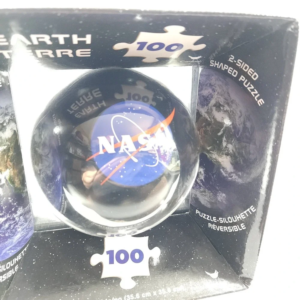 NASA EARTH 2-Sided Shaped Jigsaw Puzzle & Storage Tin 100 Piece 14